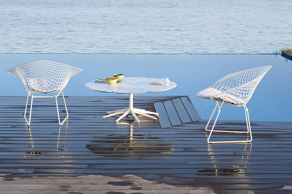 Sessel Diamond Chair Outdoor, Design Harry Bertoia